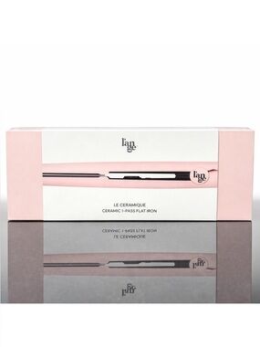 Lange Ceramic 1-Pass Flat Iron - Light Pink and White